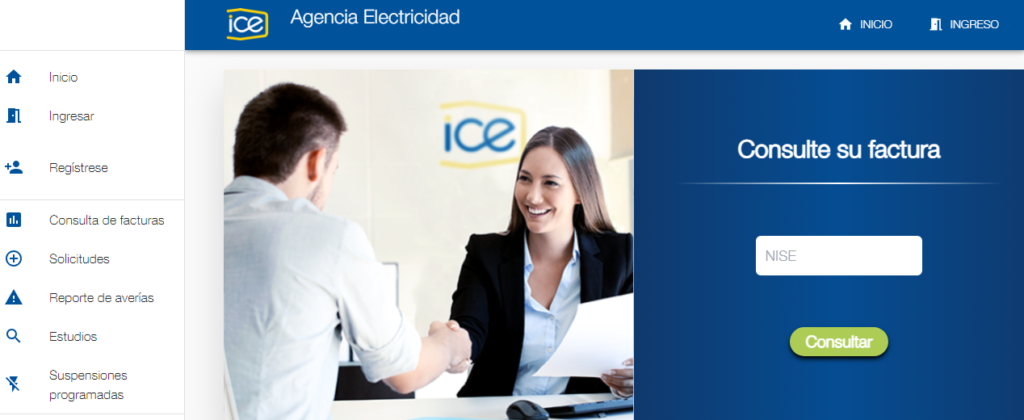 consulta de tus recibos de luz Ice 
